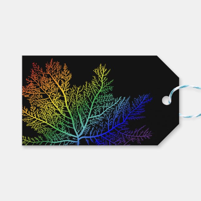 Rainbow Seaweed Pride Geschenkmarke Geschenkanhänger (Vorderseite (Horizontal))