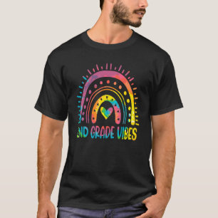 Rainbow Second Grade Vibes Back to School Krawatte T-Shirt