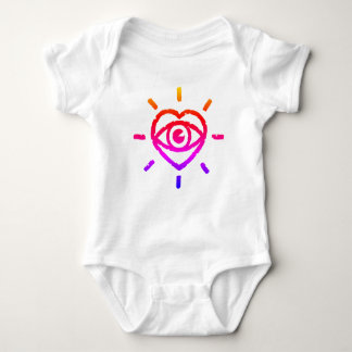 Rainbow "See with Your Heart" Baby One-Piece Baby Strampler
