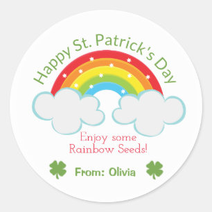 Rainbow Seeds St. Patrick's Day Custom Aufkleber