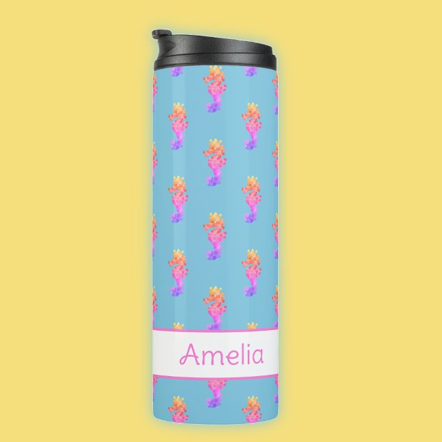 Rainbow-Seepferd Personalisiert Thermosbecher (Von Creator hochgeladen)