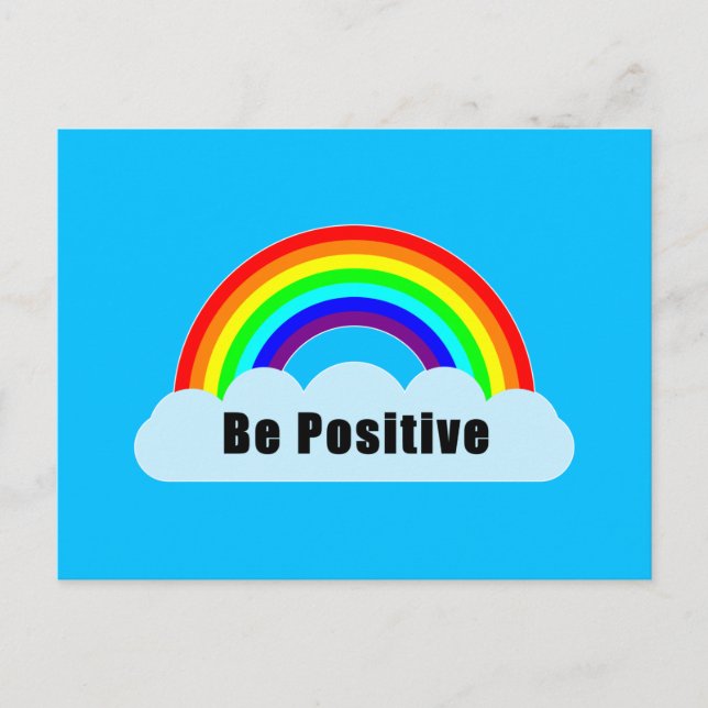 RAINBOW - Seien Sie postiv Postkarte (Vorderseite)