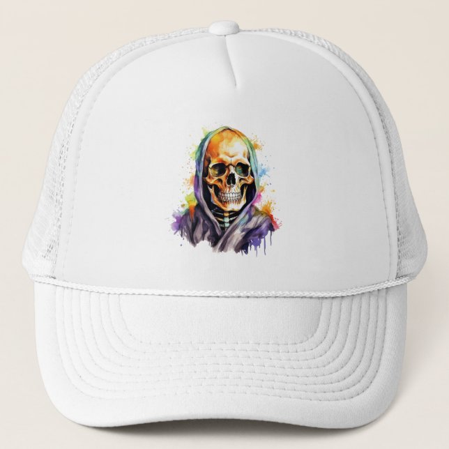 Rainbow Sensenmann Truckerkappe (Vorderseite)