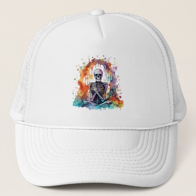 Rainbow Sensenmann Truckerkappe (Vorderseite)