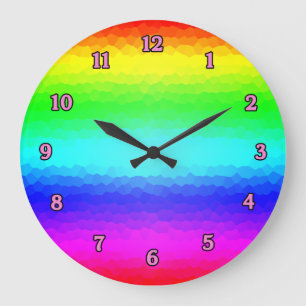 Rainbow Shades Wall Clock Große Wanduhr