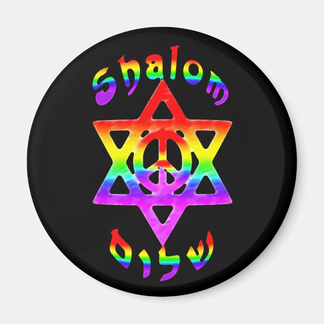Rainbow Shalom Magnete (Vorne)