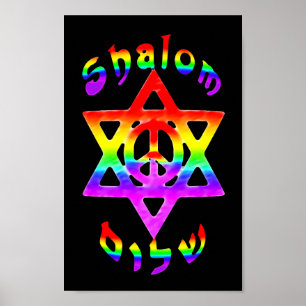 Rainbow Shalom Poster
