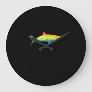 Rainbow Shark Gay Pride Flag LGBT LGBTQ Tank Top Große Wanduhr