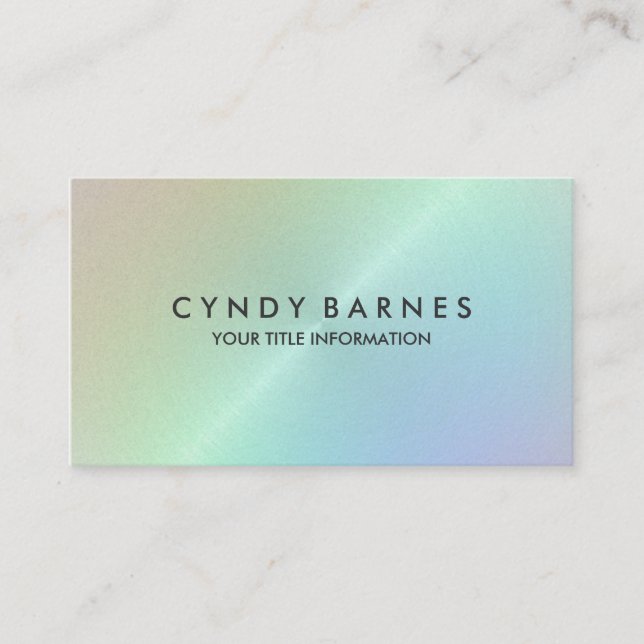 Rainbow Sheen Business Card Visitenkarte (Vorderseite)