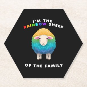 Rainbow Sheep der Familie LGBTQ Happy Pride Untersetzer