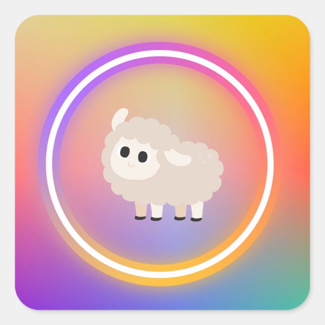 Rainbow Sheep Sticker (Vorderseite)