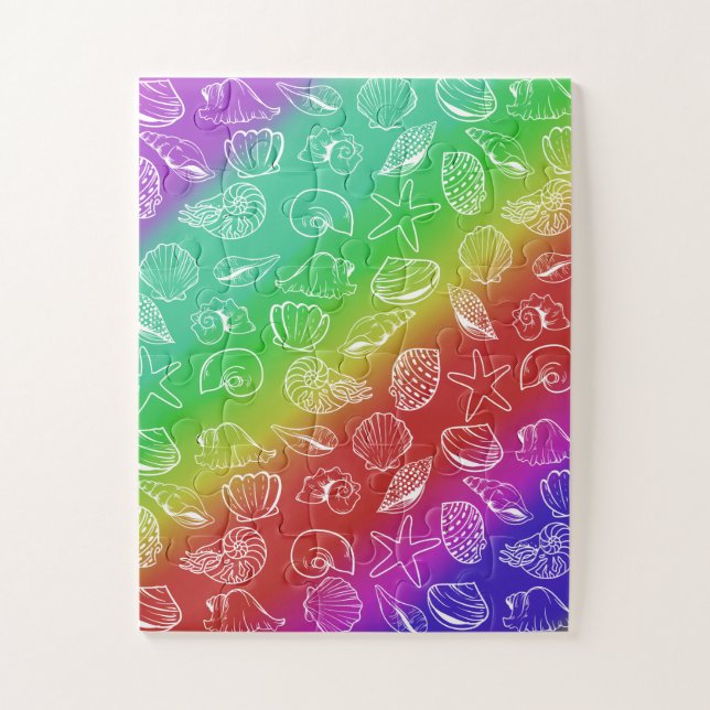 Rainbow Shellfish Muster 11" x 14" Puzzle (Vertikal)