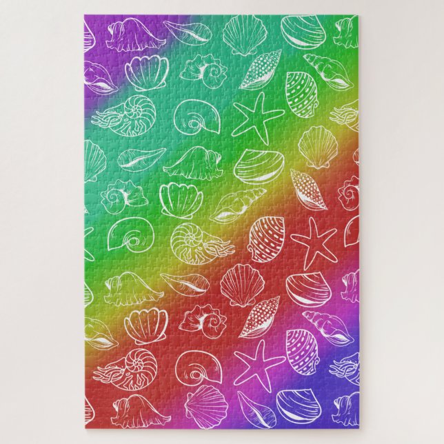 Rainbow Shellfish Muster 20" x 30" Puzzle (Vertikal)