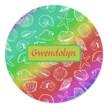 Rainbow Shellfish Muster Name hinzufügen