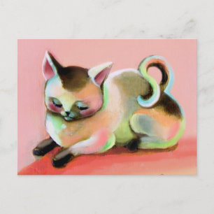 Rainbow Sherbert Kitty Kat Postkarte