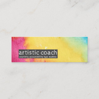 Rainbow Sherbet Artistic QR Code Stick Card Mini Visitenkarte