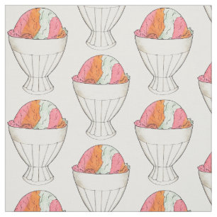 Rainbow Sherbet Ice Cream Sorbet Dessert Scoop Stoff