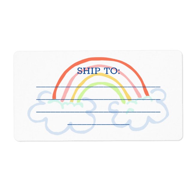 Rainbow Shipping Label (Vorne)