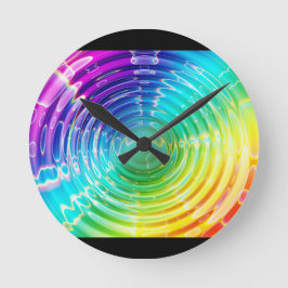 Rainbow Shockwave Runde Wanduhr