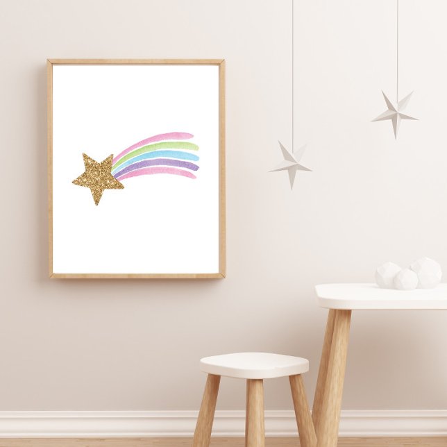 Rainbow Shooting Star Kinderzimmer Wall Decks Post Poster (Von Creator hochgeladen)