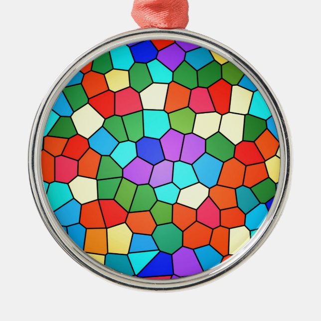 Rainbow Silbernes Ornament (Vorne)