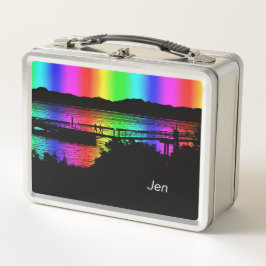 Rainbow Silhouette People Personalisiert Lunchbox