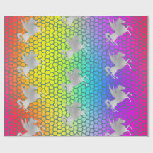 Rainbow SILVER UNICORN BIRTHDAY WEDING WRAP