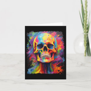Rainbow Skeleton Anatomie Beängstigendes Halloween Karte