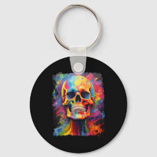 Rainbow Skeleton Anatomie Beängstigendes Halloween Schlüsselanhänger