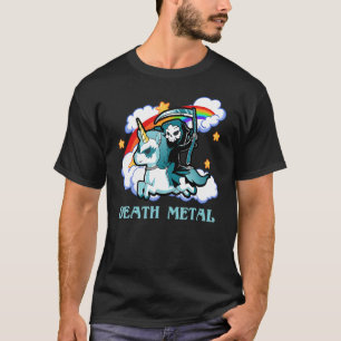 Rainbow Skeleton Unicorn Death Metal Music Festiva T-Shirt