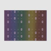 Rainbow Skulls Gewebepapier