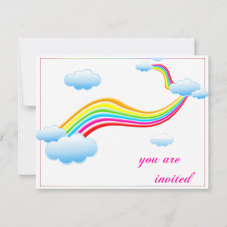 Rainbow-Slide-Party Einladung