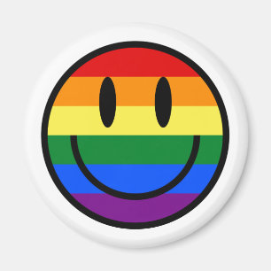 Rainbow Smiley Magnet