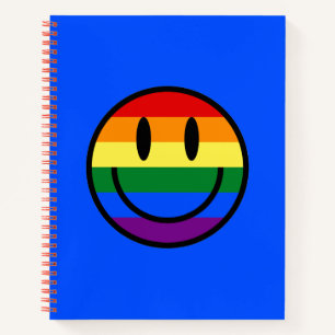 Rainbow-Smiley Notizbuch