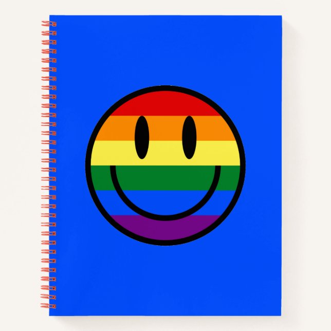 Rainbow-Smiley Notizbuch (Vorderseite)