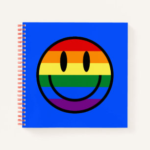 Rainbow-Smiley Notizbuch