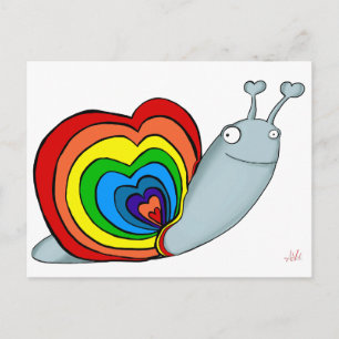 RAINBOW SNAIL AVAL POSTKARTE