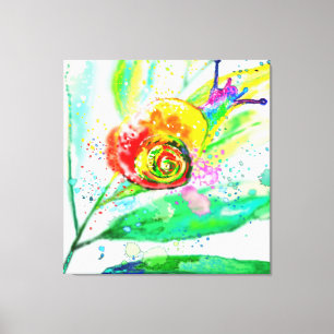 Rainbow Snail Canvas Print - Malerei Leinwanddruck