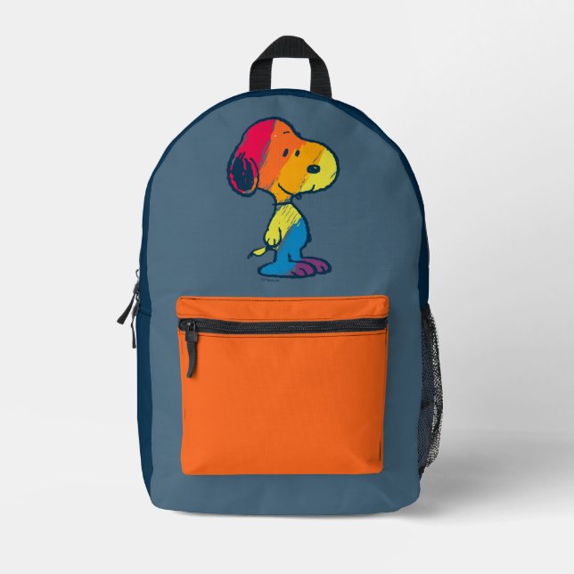 Rainbow Snoopy Bedruckter Rucksack (Vorderseite)