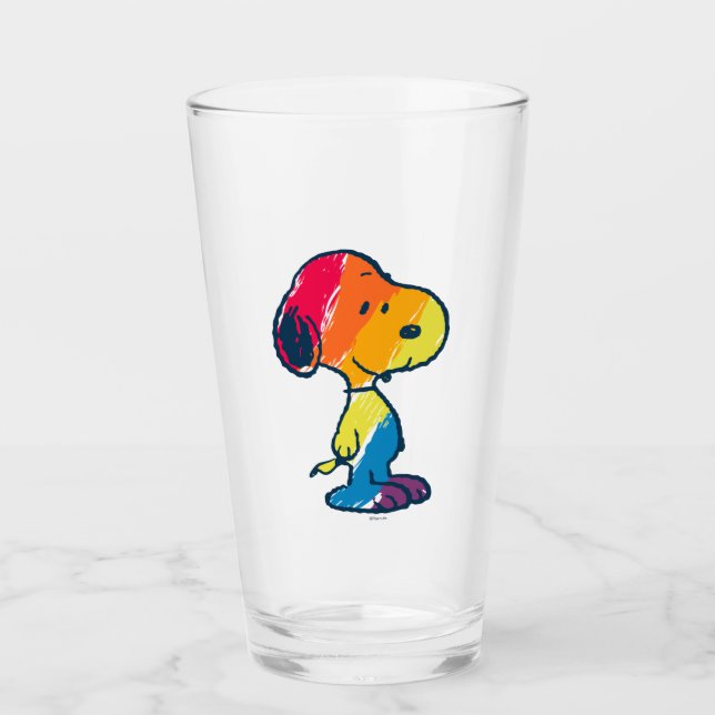 Rainbow Snoopy Glas (Vorderseite)