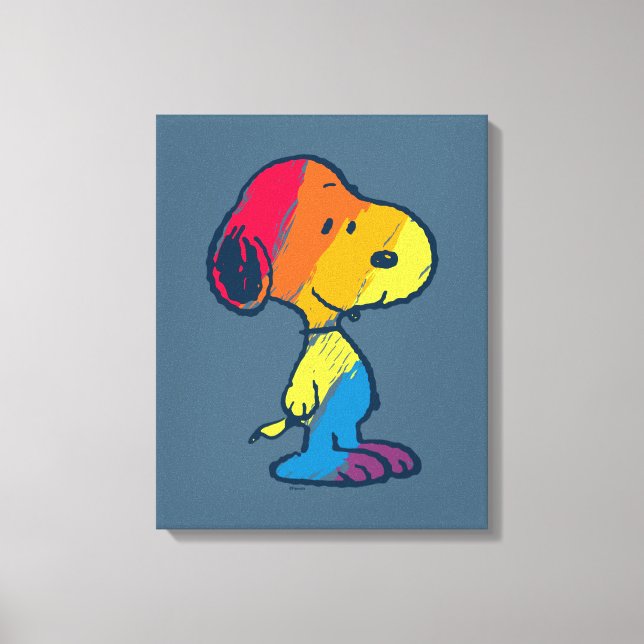 Rainbow Snoopy Leinwanddruck (Vorderseite)