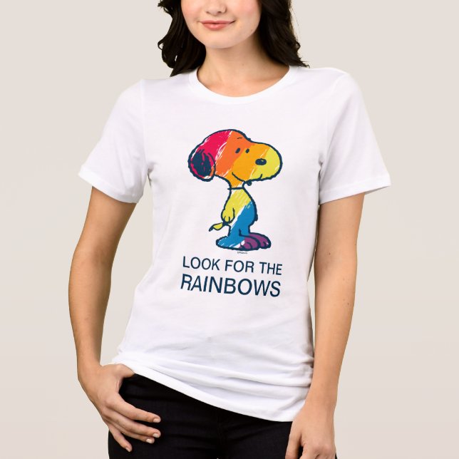 Rainbow Snoopy Tri-Blend Shirt (Vorderseite)