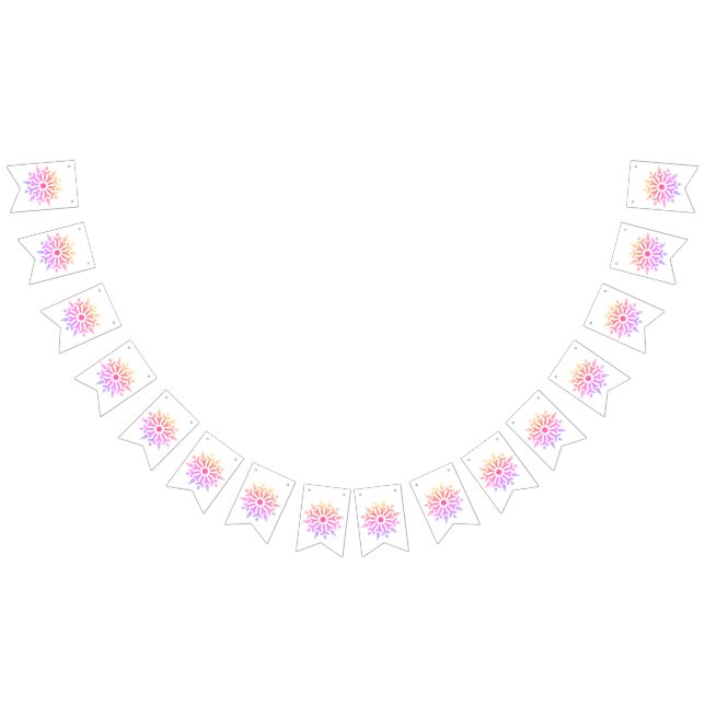 Rainbow Snowflake Wimpelkette (Alle)
