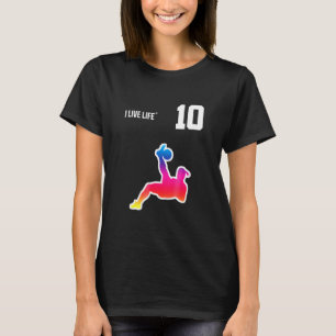 Rainbow Soccer I Live Life Trendy Niedlich Futbol T-Shirt