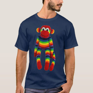 Rainbow Sock Monkey  T-Shirt