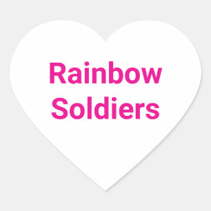 Rainbow Soldiers Gay-Rechte Hankamer Artjunkhaus  Herz-Aufkleber