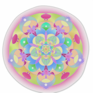 Rainbow Song Mandala Aufkleber