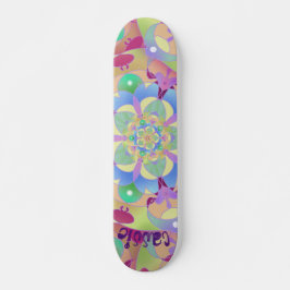 Rainbow Song Mandala Skateboard