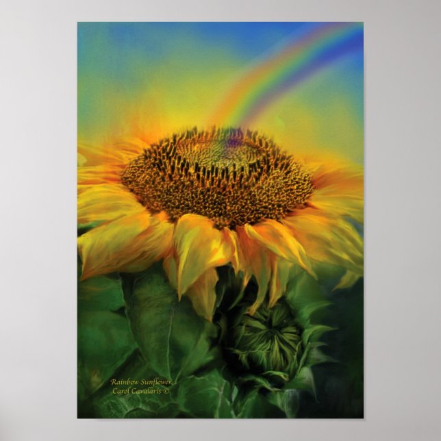 Rainbow Sonnenblumen Art Poster/Print Poster (Vorne)