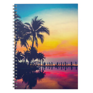 Rainbow-Sonnenuntergang Notizblock